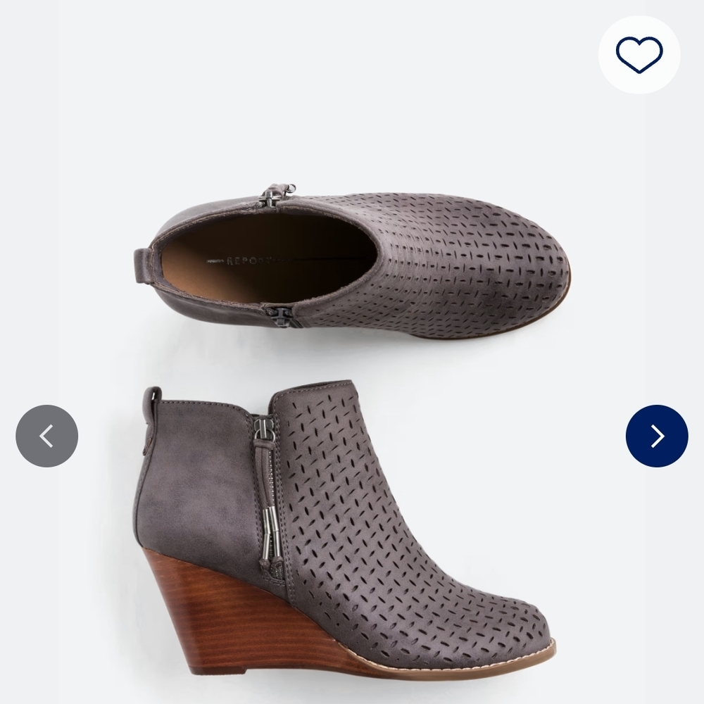 Gray Wedge Ankle Bootie